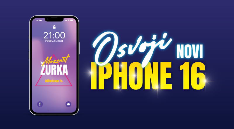 Osvoji novi IPHONE 16 - Mozzart žurka Beograd Mali Mokri Lug